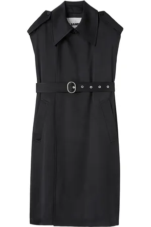 Jil Sander ärmlös trenchcoat med bälte