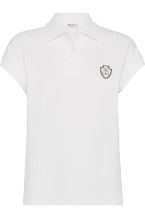 Brunello Cucinelli Pikétröja med logotypmärke