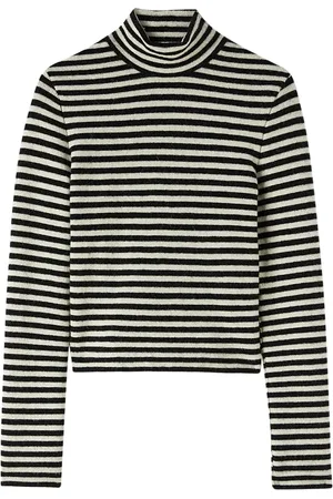 Jil Sander Randig topp med logotypmärke