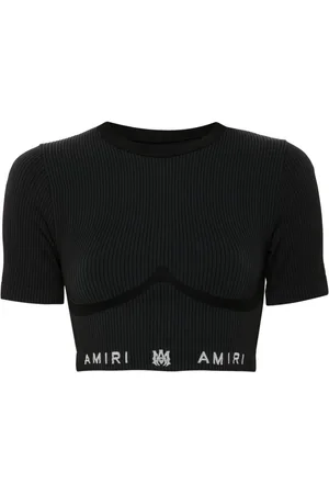 AMIRI Beskuren ribbad topp
