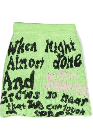 Msgm Stickad kjol med slogan