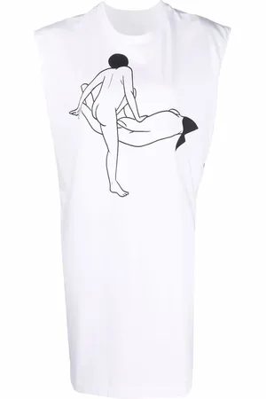 LEMAIRE X Tomaga mönstrad ärmlös t
