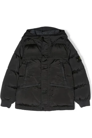 Stone Island Puffjacka med logotypmärke