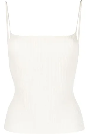AERON Breton ribbstickad croptop