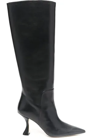 Stuart Weitzman Spetsiga läderstövlar 95 mm