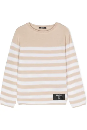 Balmain Randig stickad tröja