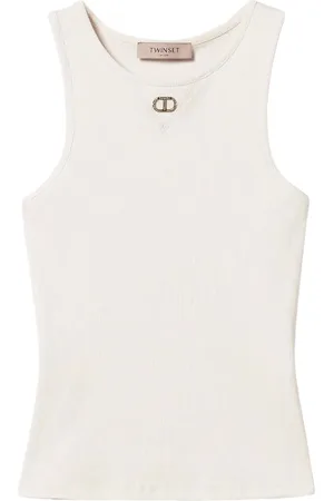 Twin-Set Oval T ribbad topp