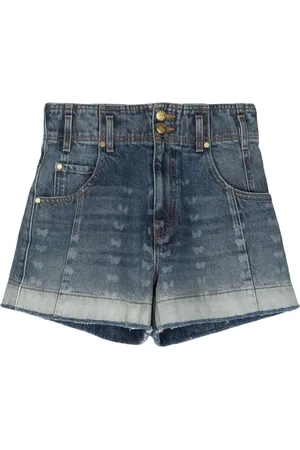 ULLA JOHNSON Jeansshorts med fjärilstryck