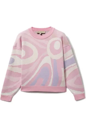 PUCCI Junior Marmo intarsiastickad tröja