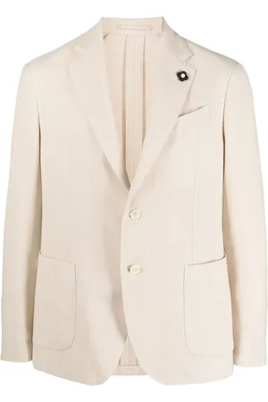 LARDINI Vävd enkelknäppt blazer