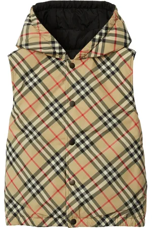 Burberry Vändbar vintagerutig väst med huva