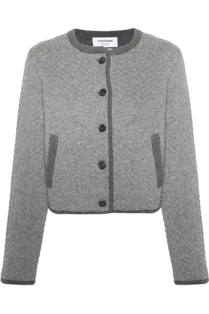 Thom Browne Fiskbensmönstrad kofta