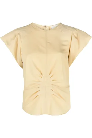Isabel Marant Tullya blus med plisserad detalj