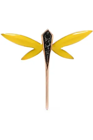ANAPSARA Dragonfly stiftörhänge i 18K gult guld med diamant