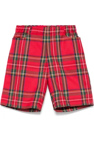LA STUPENDERIA Skotskrutiga shorts