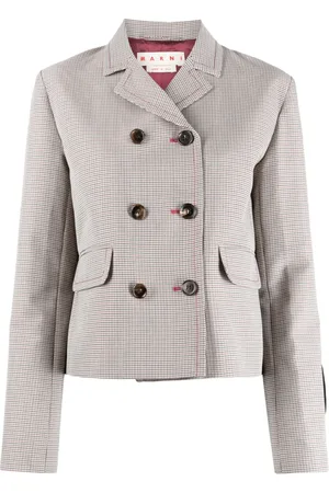 Marni Hundtandsmönstrad dubbelknäppt blazer