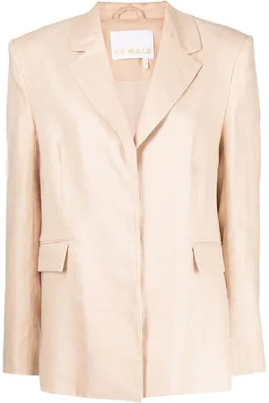 REMAIN Draperad linneblazer