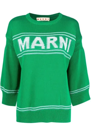 Marni Intarsiastickad tröja med logotyp