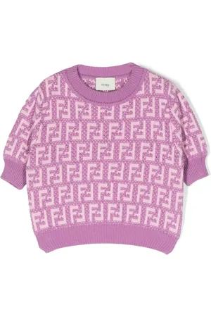 Fendi FF stickad topp med grafiskt tryck