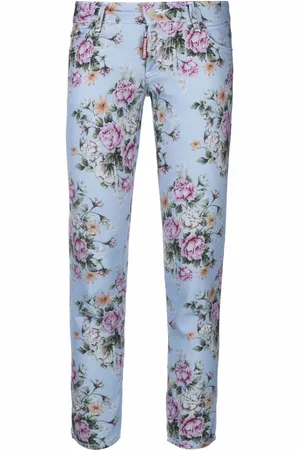 Dsquared2 Blommiga trekvartsbyxor