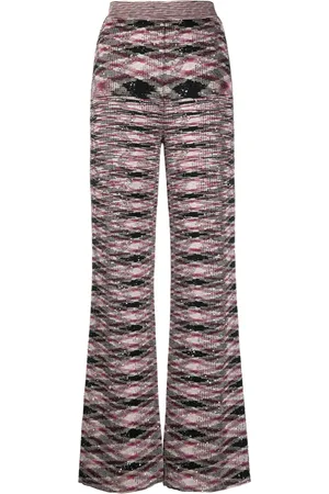 Missoni Mönstrade intarsiastickade byxor