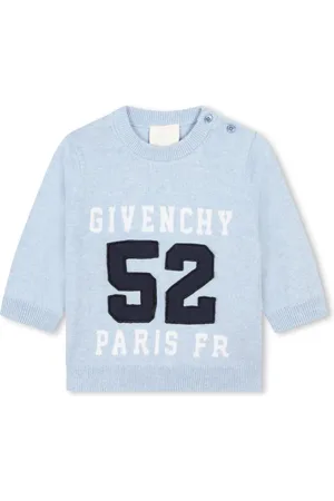 Givenchy Intarsiastickad tröja med rundad hals