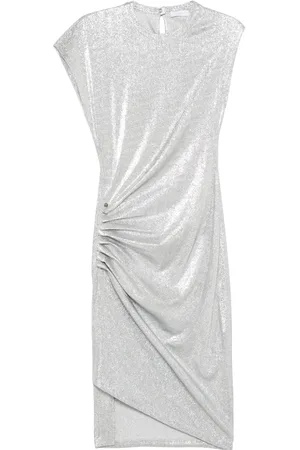 Paco rabanne Asymmetrisk draperad miniklänning