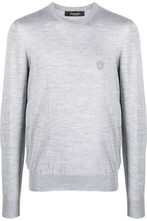 VERSACE Tröja med broderad slogan