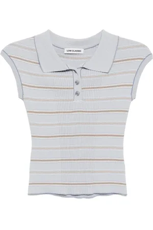 Low Classic Randig stickad topp