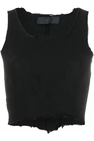 MARC LE BIHAN Croptop med osydd kant
