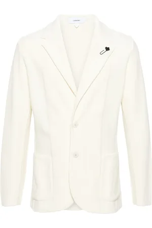 LARDINI Stickad enkelknäppt blazer