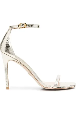 Stuart Weitzman Sandaler med ormskinnsmönstrad effekt och metallic effekt