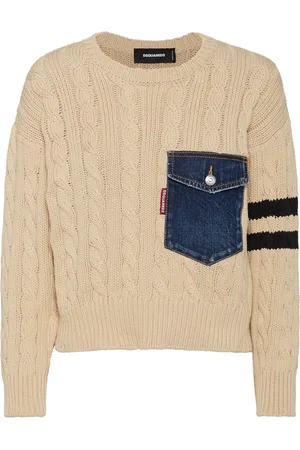 Dsquared2 Kabelstickad tröja
