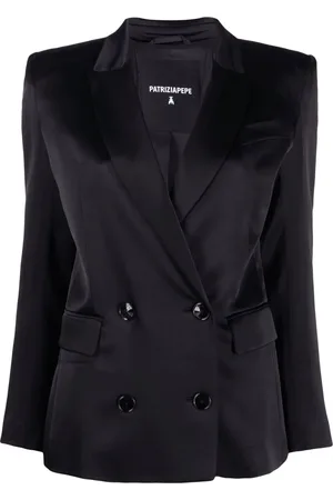 Patrizia Pepe Dubbelknäppt blazer med axelvaddar