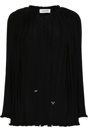 Lanvin Långärmad plisserad blus
