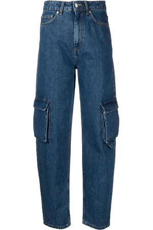 REMAIN Cargojeans med avsmalnande ben