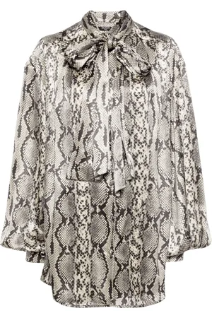 Balmain Ormskinnsmönstrad blus