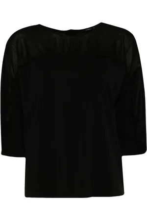TRANSIT Draperad blus med trekvartsärm