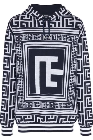 Balmain Stor huvtröja med monogram