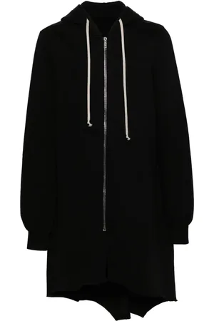 Rick Owens Asymmetrisk hoodie med dragkedja