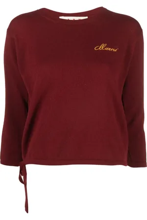 Marni Kashmirtröja med broderad logotyp