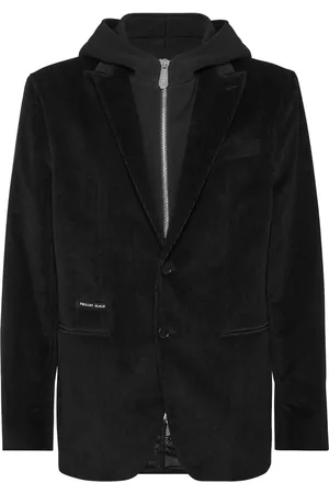 Philipp Plein Sammetsblazer med huva