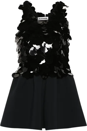 Jil Sander Stickad paljettprydd topp