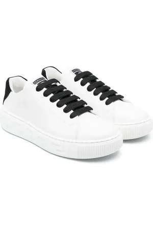 VERSACE Tvåfärgade lädersneakers