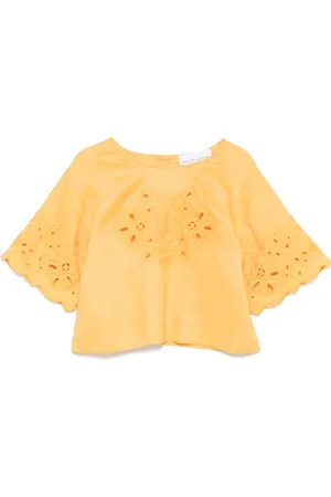 ERMANNO SCERVINO Blus med engelsk brodyr