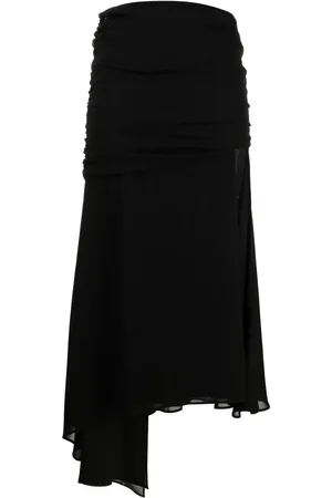 The Andamane Asymmetrisk draperad midikjol