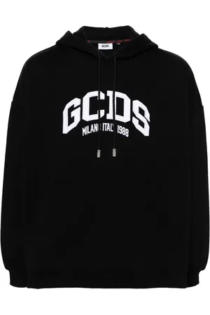 GCDS Hoodie med broderad logotyp
