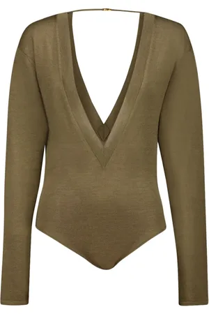 Saint Laurent Finstickad body