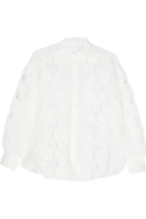 ZIMMERMANN Halliday linneskjorta med blommig spets