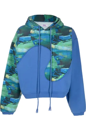 ERL Långärmad hoodie med abstrakt tryck